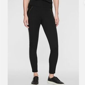 Athleta Siena Ankle Pant with Faux Leather Trim